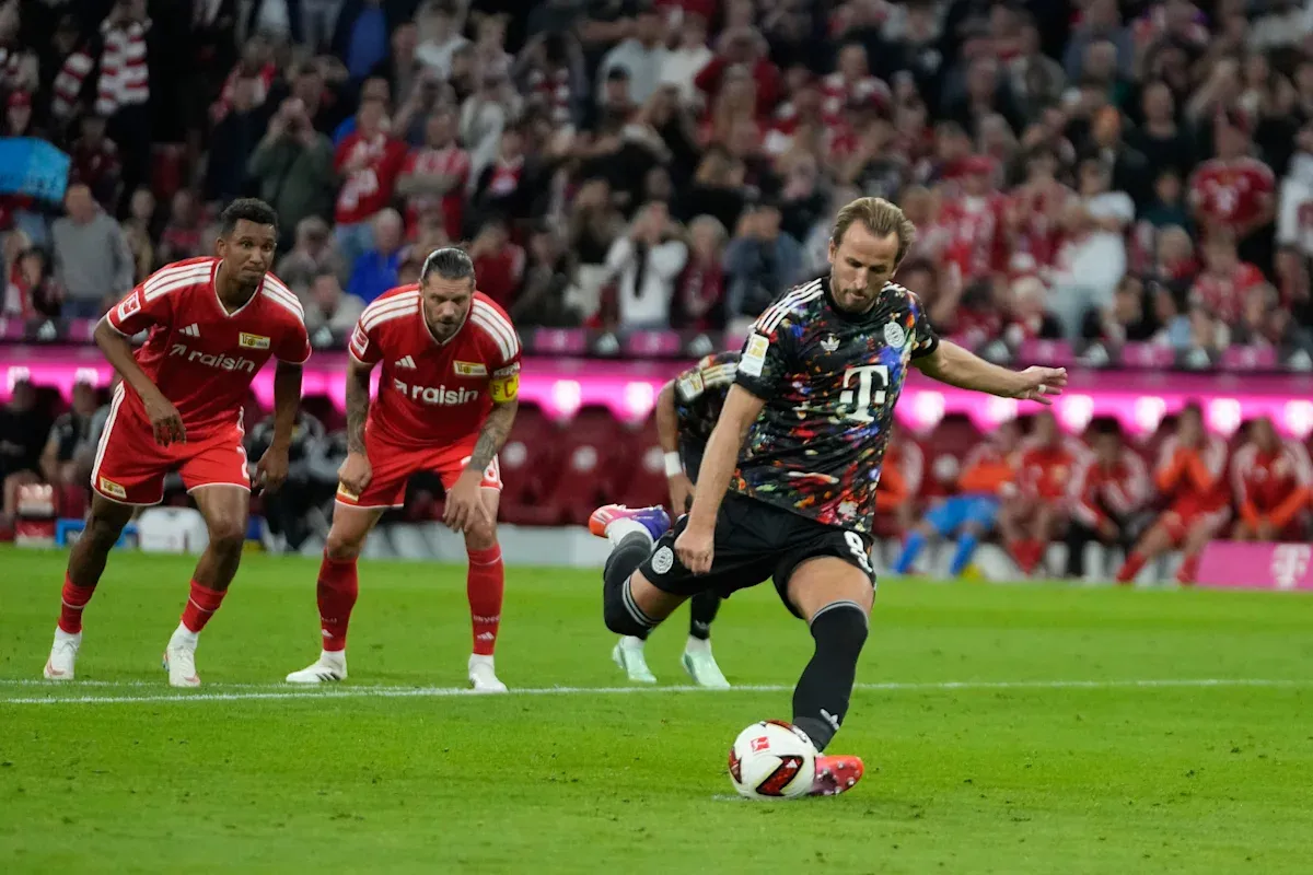 Harry Kane blazes to 100 Bundesliga goals in record time as Bayern goes 3-0 up vs Union Berlin
