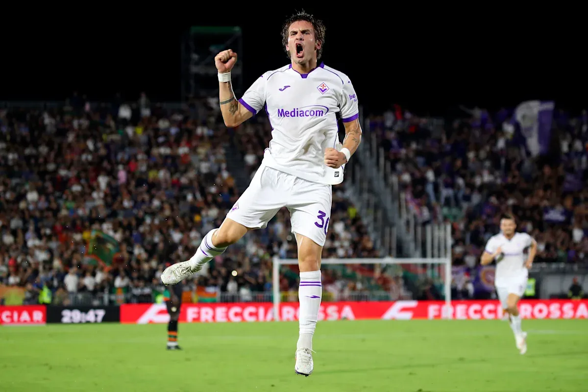 Mastantuono hat trick spurs Fiorentina to first win in Serie A and Rennes tops Ligue 1