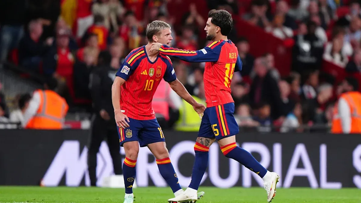 England edged out by Spain in five-goal Nations League thriller