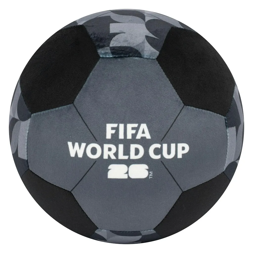 Jazwares FIFA World Cup 2026 9" Black Plush Soccer Ball Toy for $3 + free shipping w/ Prime