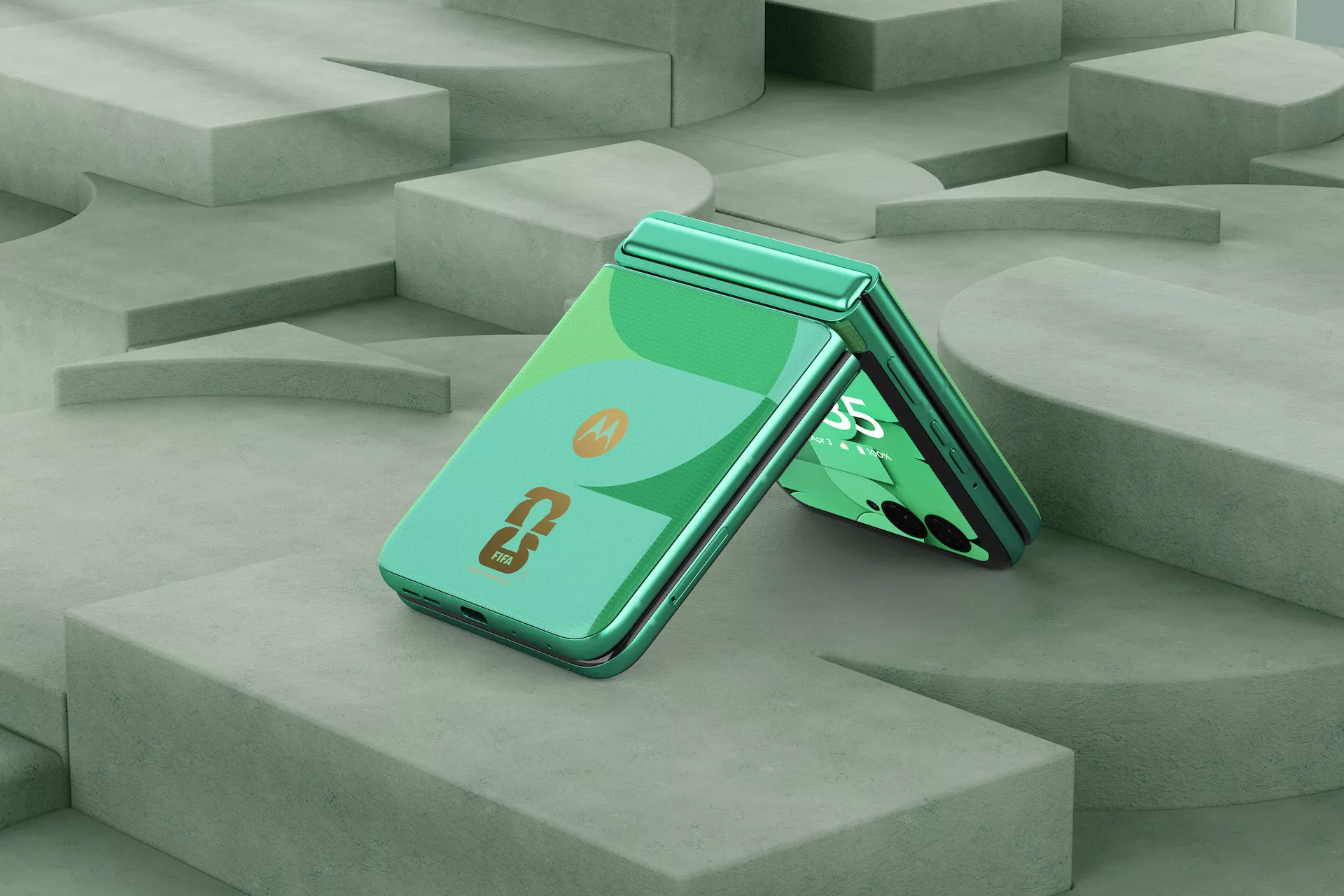 Motorola made a FIFA World Cup flip phone and it's actually pretty sick