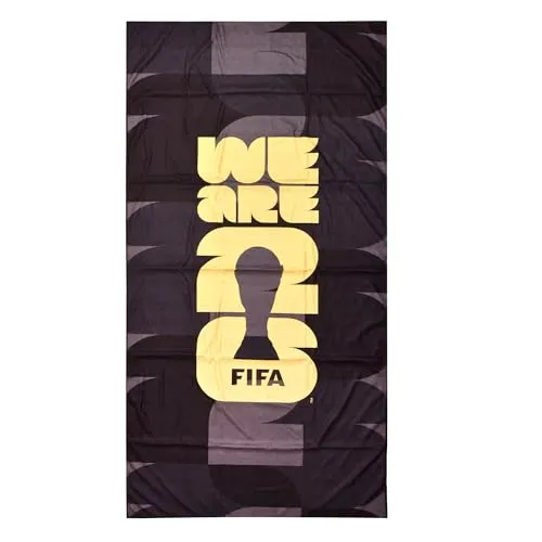 Official 2026 FIFA World Cup 30′′X60′′ Emblem Black Velvet Towel For $6.60 From Amazon