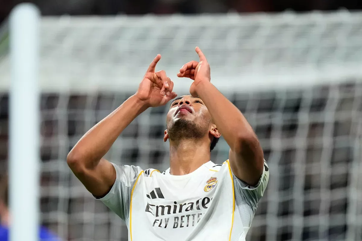Jude Bellingham sends message to fans with 'drinking' celebration after goal in Real Madrid rout