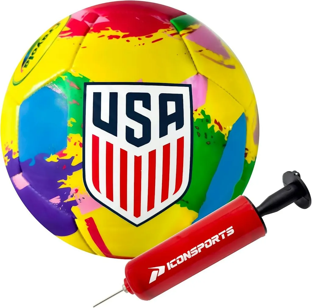 Crayola X US Soccer Federation Officially Licensed Soccer Ball for $15 + free shipping w/ Prime