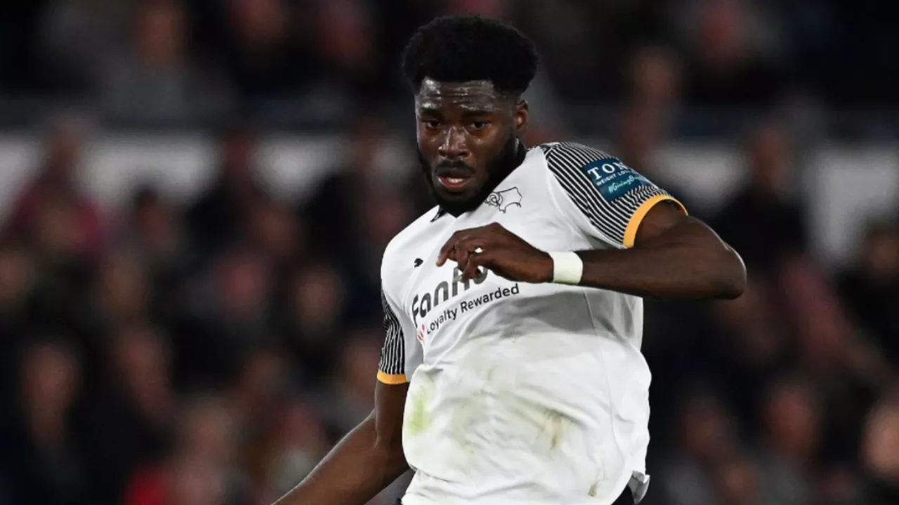 Patrick Agyemang stretchered off in Derby County match with non-contact injury
