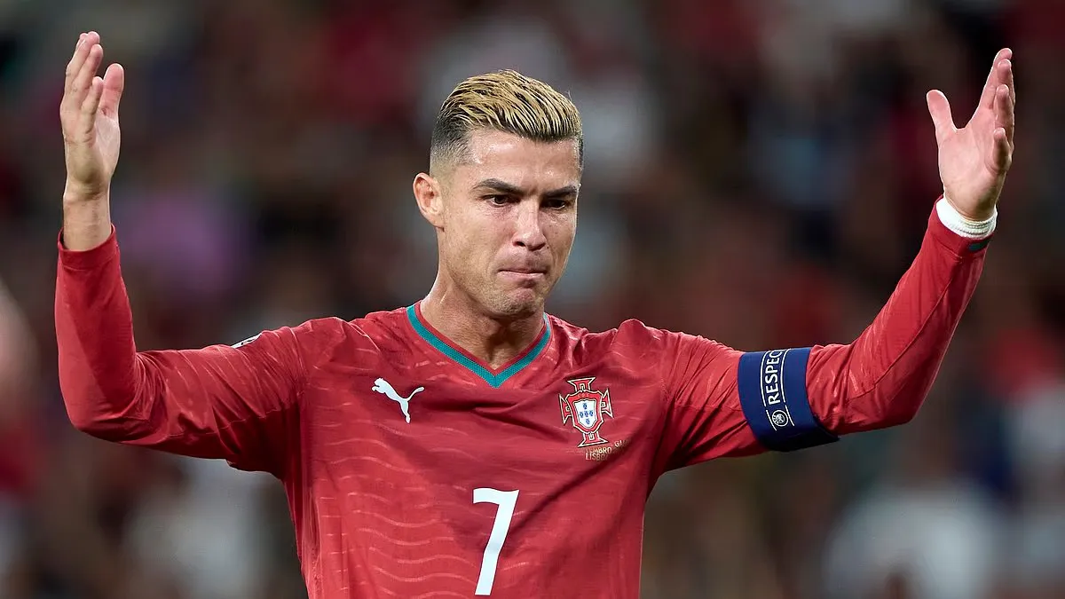 Cristiano Ronaldo's night of frustration: Portugal star, 41, has goal ruled out, misses HUGE chance and is subbed off in narrow win over Wales