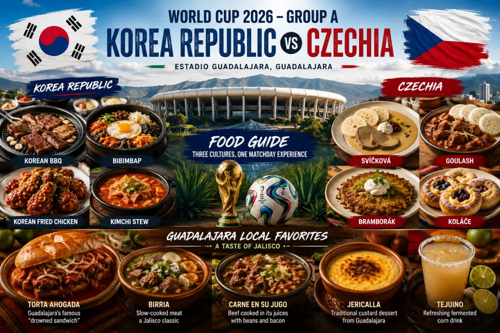 Korea Republic vs Czechia in Guadalajara - What Fans Should Eat Before the Group A Match